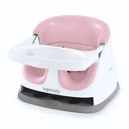 Ingenuity 2 in 1 Sitzerhöhung für Kleinkinder mit abnehmbaren Tablett, leicht zu reinigen, ideal für unterwegs, Peony, ab 6 Monaten