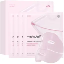 Medicube Salmon Dna PDRN Pink Collagen Gelmaske für straffe, hydratisierte Haut – 4 Stück