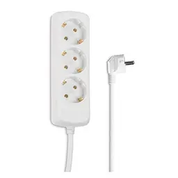 Hama Steckdosenleiste 3-Fach, 1,4m, GS-geprüft, gedrehte Steckdosen, ideal für Home Office, weiß