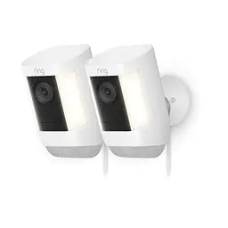 Ring Spotlight Kamera Pro mit Netzstecker – 2K-Video, 3D-Bewegungserkennung, 2 Kameras, kostenlose 30-Tage-Testphase