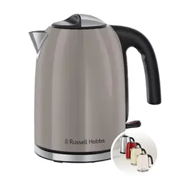 Russell Hobbs Colours Plus Wasserkocher 1,7L Mocha mit Edelstahl-Akzenten und Schnellkochfunktion
