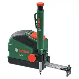Bosch Maßband 5m + Tieflochmarker Bleistift (mit Bleistiftclip, Auto-Lock, Nylonbeschichtetes Band, 22mm Bandbreite) - Amazon Edition