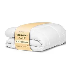 WENDRE Sommerdecke 200x220 cm – Ultraleichte Mikrofaser Steppdecke – Oeko-TEX Zertifiziert – Allergiker Bettdecke