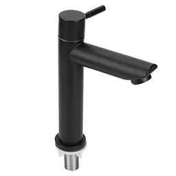 Edelstahl Waschbecken Wasserhahn für Badezimmer & Toilette - Schwarz
