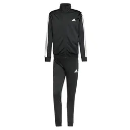 adidas Herren Sportswear Basic 3 Streifen Tricot Trainingsanzug, Schwarz, S