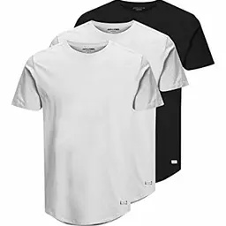 JACK & JONES Herren T-Shirts 3er-Pack, Rundhals, Kurzarm