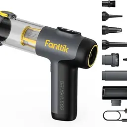 Fanttik Slim V9 4-in-1 Akku Handstaubsauger mit LCD-Display – Tragbarer Mini-Sauger für Auto, Haus & Tierhaare