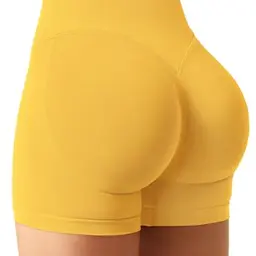 YEOREO Damen Sport Shorts, Unsichtbar, Scrunch, Butt-Lifting, Gym & Workout