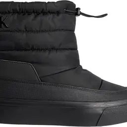 Calvin Klein Damen Mid Boot Stiefel, Snowboot, Nylon-Mix, Plateau, Schwarz, Größe 36