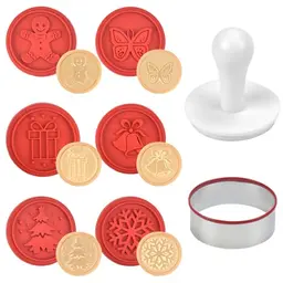 SCHYIDA 8-teiliges Weihnachts Keksstempel Set mit 6 Motiven für personalisierte Plätzchen