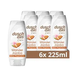 Duschdas Care Duschgel Mandel & Jojoba Milde Pflegedusche 6x 225 ml