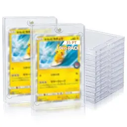 Tolesum 10 Stück Magnetische Sammelkartenhüllen UV-Schutz Kunststoff Kartenhalter Transparant für Yugioh, Magic, MTG, Sportkarten