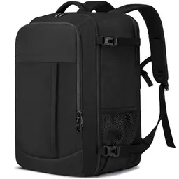 Handgepäck Rucksack 55x40x20cm für Flugreisen, 44L, schwarz, geeignet für 18 Zoll Laptop