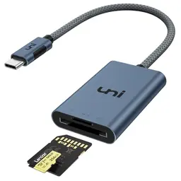 uni SD Kartenleser 312MB/S USB C 2 IN 1, kompatibel mit iPhone 15 Pro Max, Galaxy S23, iPad Pro und MacBook Pro