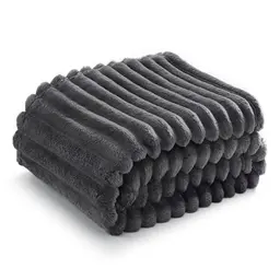 BEDSURE Kuscheldecke Dunkelgrau - Weiche Fleecedecke, 130 x 170 cm, Ideal für Couch und Schlafzimmer