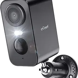 ieGeek 2K WLAN Überwachungskamera, Akku, für innen und außen, farbige Nachtsicht, PIR-Bewegungserkennung, IP66, 2-Wege Audio