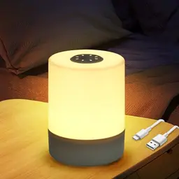 VMUTGA LED Nachttischlampe, Touch-Dimmbar, USB Aufladbar, Nachtlicht für Kinder und Schlafzimmer