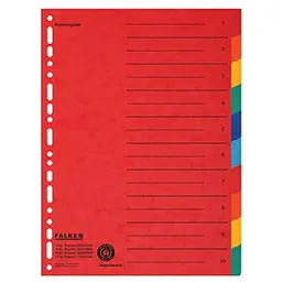 FALKEN Karton-Register überbreit für DIN A4+ 245 x 30 cm