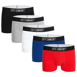 CityComfort Boxershorts Herren 5er Pack - Mehrfarbig, Größe XL