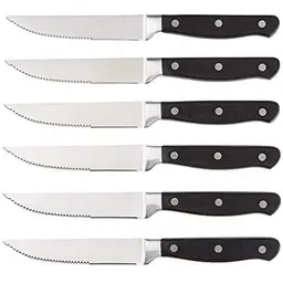 Amazon Basics 8-teiliges Messerset, Schwarz