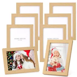 Xialvyu 8er Set Holz Bilderrahmen 6 Zoll (10x15cm) für Fotos und Poster