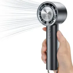 JATEKA Tragbarer Handventilator mit 5 Geschwindigkeiten, 4000mAh Power Bank, leise, perfekt für Reisen und Camping