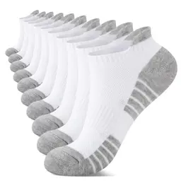 IceReco Unisex Sneaker Socken 10 Paar - Kurze Baumwoll-Sportsocken Weiß 39-42