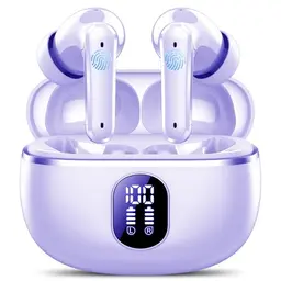 Vamout Bluetooth 5.3 Kabellose In-Ear-Kopfhörer mit Mikrofon (Violett-Grau)