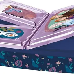 Die Eiskönigin Frozen Brotdose, Lunchbox mit 3 Fächern, BPA-frei, für Kinder, Kindergarten und Schule