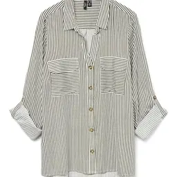 VERO Moda Damen Shirt, langarm, Snow White, Größe 44
