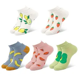 5 Paar Lustige Sneaker Socken für Damen - Bunte Baumwollsocken