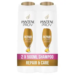 Pantene Pro-V Repair & Care Shampoo Duo Pack, Für geschädigtes Haar, 2x500ML