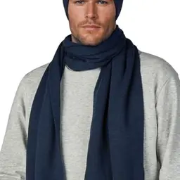 JACK & JONES Beanie und Schal Set für Herren, Winter Set, Navy Blazer, One Size