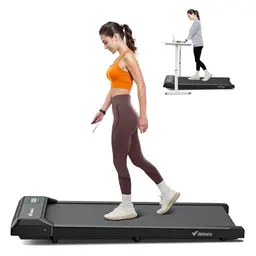 MERACH 3-in-1 Walking Pad für Zuhause, Laufband mit Fernbedienung & App Steuerung, Leiser Motor & Kompakt Design