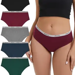 Bobelle Wear Damen Hipster Unterhosen, 5er Pack Baumwolle, Atmungsaktive Panties (Multicolor, S)