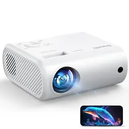 Mini Beamer 4K Projektor Tragbar 17000 Lux - Kompatibel mit Smartphone, TV-Stick, Windows und Android