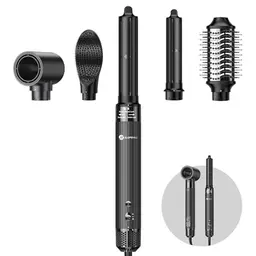 Slopehill Airstyler 5 IN 1 - Hochgeschwindigkeits-Haartrockner und Multi-Haarstyler, Schwarz
