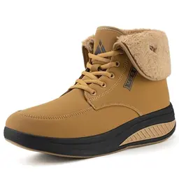 Mishansha Damen Winterstiefel Wasserdicht Warm Rutschfest Gelb 38 EU