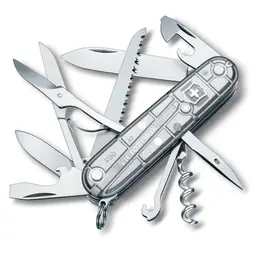 Victorinox Huntsman Schweizer Taschenmesser, Multitool mit 15 Funktionen, Silber