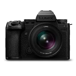 Panasonic LUMIX DC-S5M2XCE Vollformatkamera mit 50mm F1.8 Objektiv, 4K & 6K unlimitierte Aufnahme, Flip Screen, WLAN, Schwarz