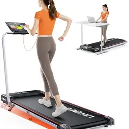 6-in-1 Klappbares Laufband mit Neigung, 12 km/h, 9% Steigung, LCD-Display, für Zuhause & Büro, max. 120 kg