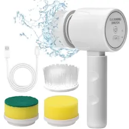 ECHOBUY Kabellose Reinigungsbürste mit 3 Bürstenköpfen – Elektrischer Power Scrubber für Haushalt und Auto