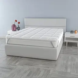 Gestepptes Topper “Plus” Matratzenschoner, Weiß, 160x195 cm