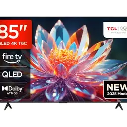 TCL 85T6C 85 Zoll QLED Fernseher, 4K UHD Smart TV mit Alexa und Google Cast