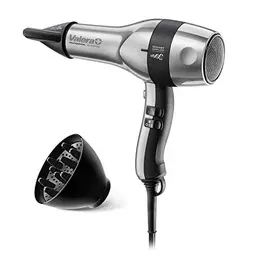 Valera Swiss Silent Jet 8700 Haartrockner, leicht, leise, 3 Temperaturstufen, 2400 W, Grau-Schwarz