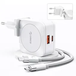 ORICO 65W USB C Ladegerät - Schnelles Dual Port Ladegerät für MacBook, iPad, Dell XPS, Galaxy, iPhone
