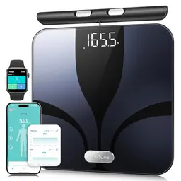 Posture Körperfettwaage mit 8 Elektroden, digitales BMI- und Körpermessgerät, große Plattform, LED-Display