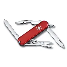 Victorinox Taschenmesser Rambler, kompakt, 10 Funktionen, Swiss Made, Multitool mit Schere und Phillips-Schraubendreher, rot