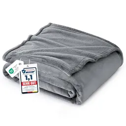 BEDSURE Kuscheldecke 130x150cm, Flauschig, Grau