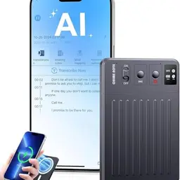 KI Digitales Diktiergerät mit 64GB, AI Voice Recorder, Echtzeit-Übersetzung, Drahtlose Ladung, für Vorträge & Meetings
